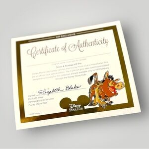 Disney Timon & Pumbaa Pin Movie Club VIP Exclusive